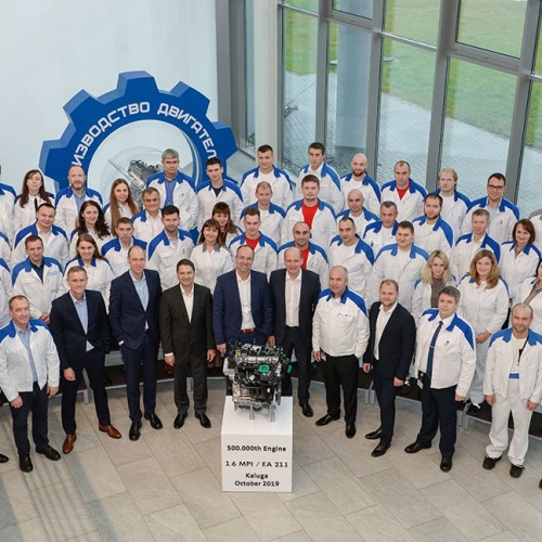 Volkswagen Group Rus Celebrates Production of the 500,000th Engine at Its Kaluga Plant