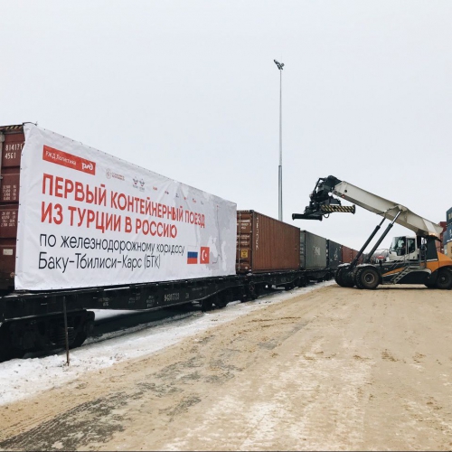 The First Container Train Arrives from Turkey to Russia